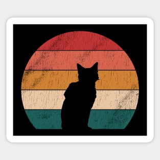 Stray Cat Vintage Sunset Sticker